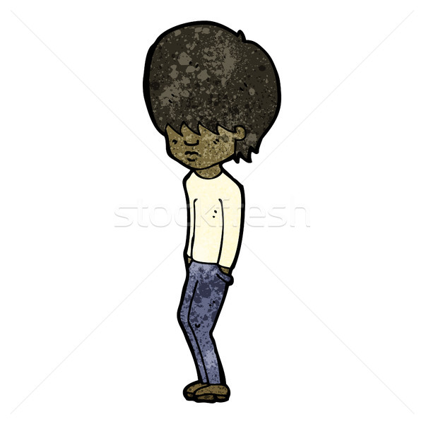 Cartoon capriccioso adolescente no descrizione arte Foto d'archivio © lineartestpilot