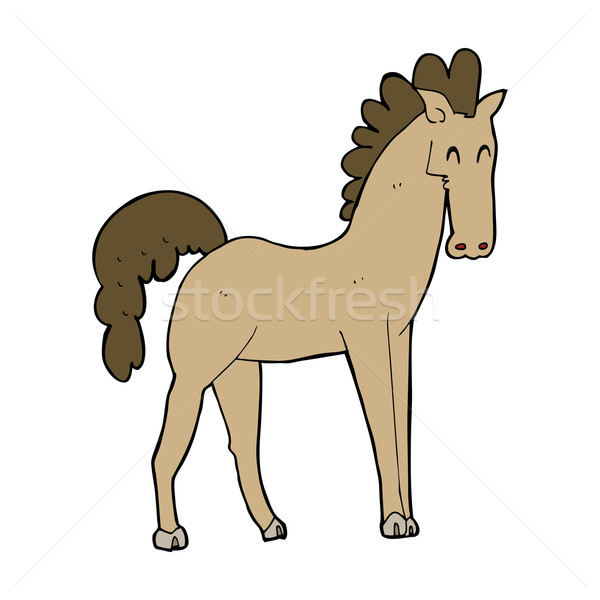 Stock photo: cartoon horse