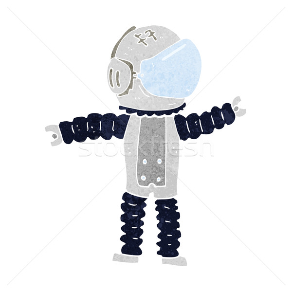 Karikatur Astronaut Mann Design Kunst Retro Stock foto © lineartestpilot