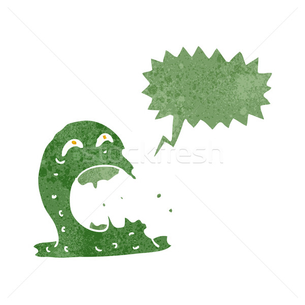 cartoon gross ghost with speech bubble Stock photo © lineartestpilot