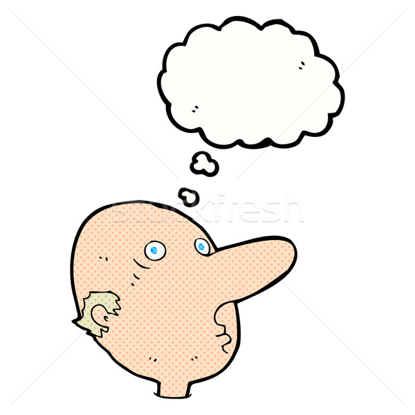 cartoon balding man with thought bubble Stock photo © lineartestpilot