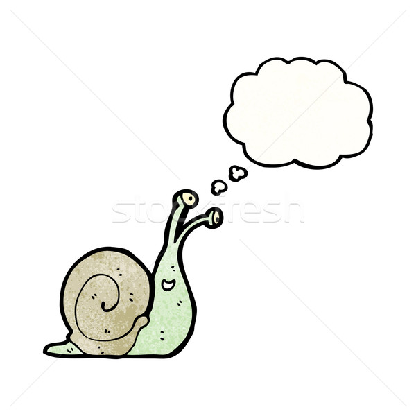 Karikatur Schnecke Textur Hand glücklich Denken Stock foto © lineartestpilot