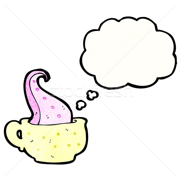 tentacle in tea cup cartoon Stock photo © lineartestpilot