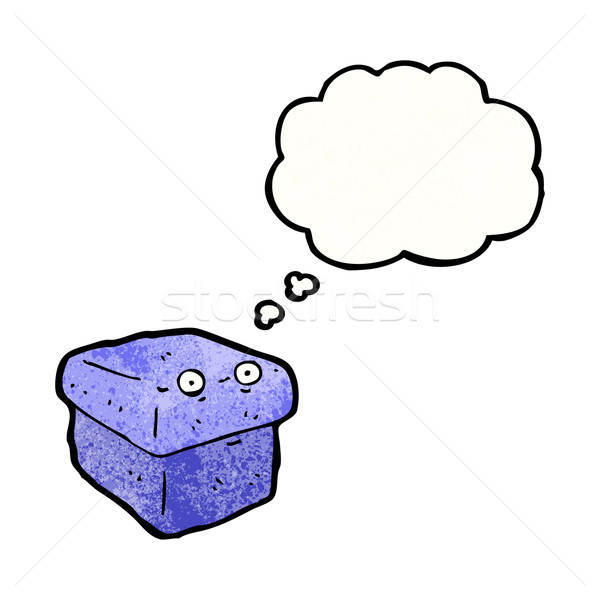 box cartoon character with thought bubble Stock photo © lineartestpilot