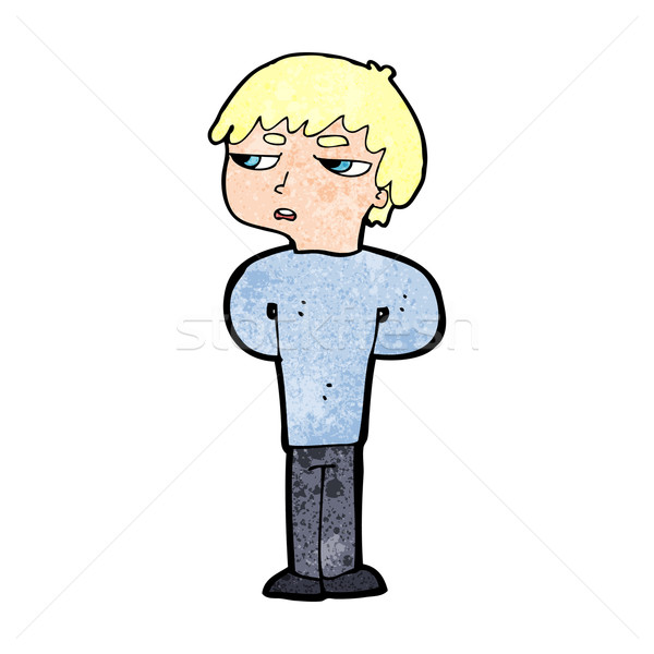 cartoon antisocial boy Stock photo © lineartestpilot