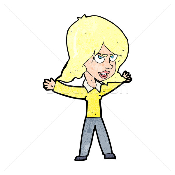 cartoon woman gesturing Stock photo © lineartestpilot