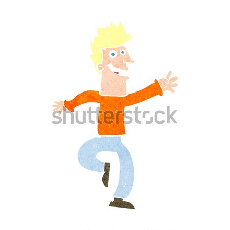 Cartoon urgente hombre mano diseno loco Foto stock © lineartestpilot