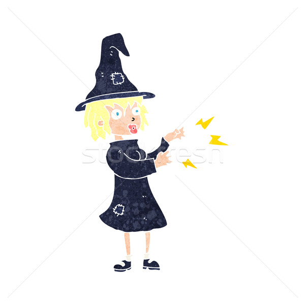 cartoon witch casting spell Stock photo © lineartestpilot