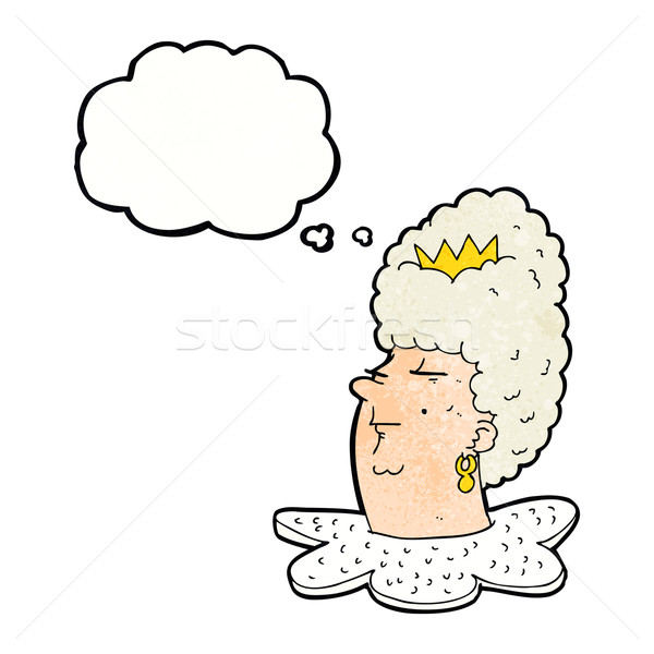cartoon queen's head with thought bubble Stock photo © lineartestpilot