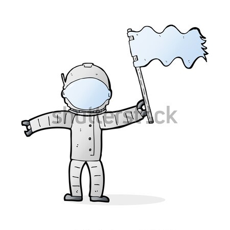 cartoon security man panicking with thought bubble Stock photo © lineartestpilot