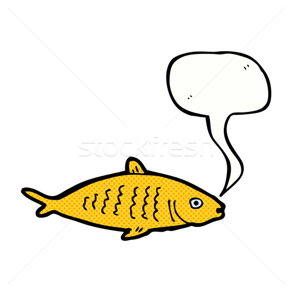 Cartoon peces bocadillo mano diseno arte Foto stock © lineartestpilot