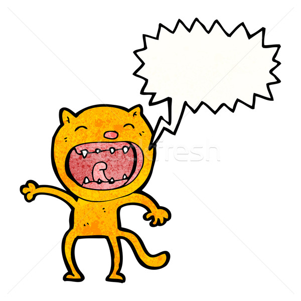 кошки Cartoon ретро рисунок Cute иллюстрация Сток-фото © lineartestpilot