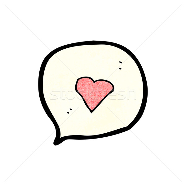 cartoon love heart speech bubble Stock photo © lineartestpilot