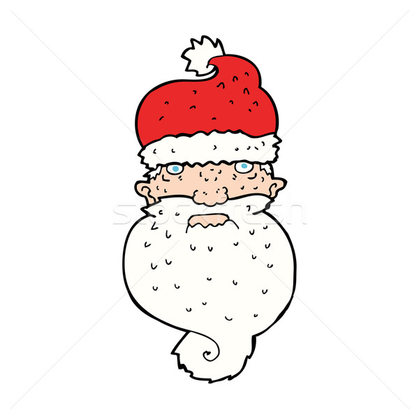 cartoon grim santa face Stock photo © lineartestpilot