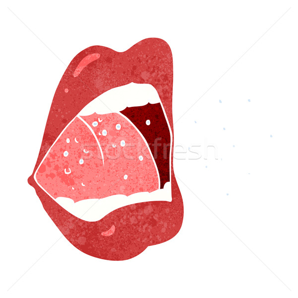 Desen animat gură mână proiect nebun rece Imagine de stoc © lineartestpilot