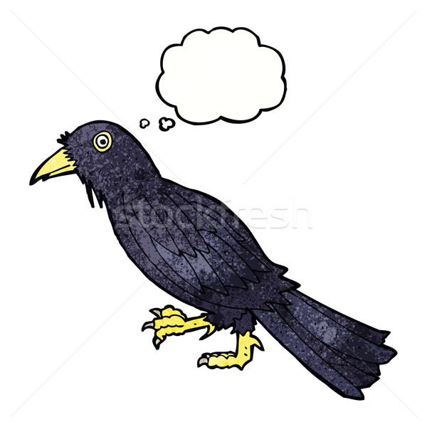 cartoon crow with thought bubble Stock photo © lineartestpilot