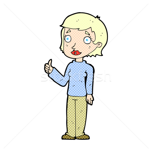 Komische cartoon vrouw symbool retro Stockfoto © lineartestpilot