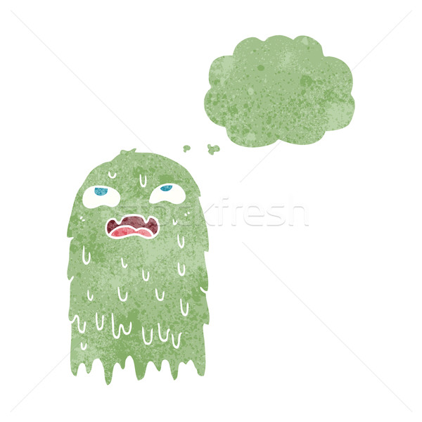 gross cartoon ghost with thought bubble Stock photo © lineartestpilot