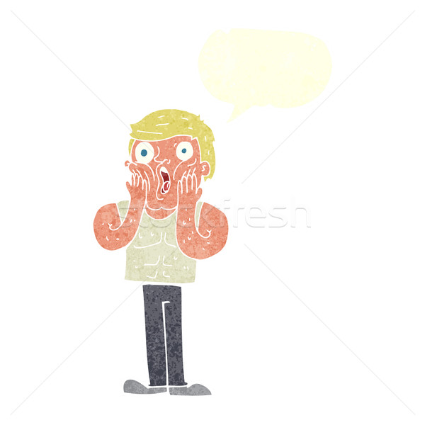 Desen animat sală de gimnastică om bule de vorbire mână Imagine de stoc © lineartestpilot