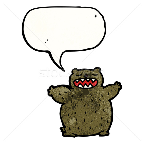 roaring bear cartoon Stock photo © lineartestpilot
