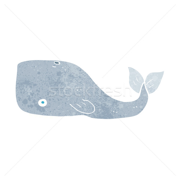 Desenho animado baleia projeto arte retro engraçado Foto stock © lineartestpilot