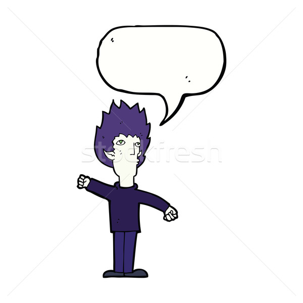 [[stock_photo]]: Cartoon · vampire · homme · bulle · main · design