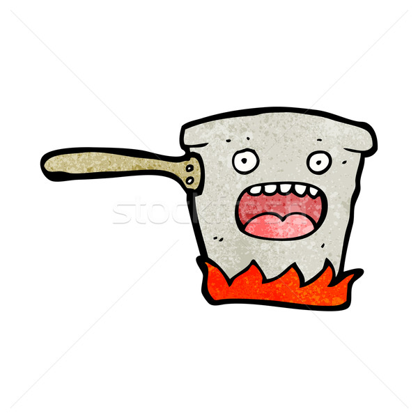 cartoon pan on hob Stock photo © lineartestpilot