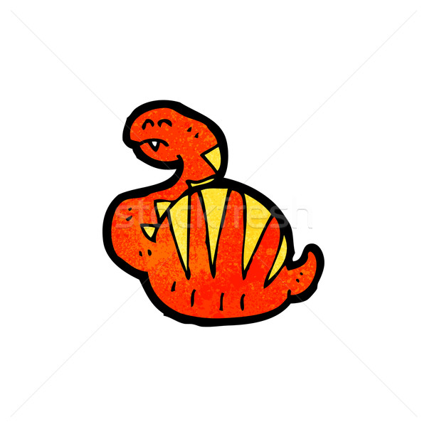 жира змеи Cartoon беременна ретро рисунок Сток-фото © lineartestpilot
