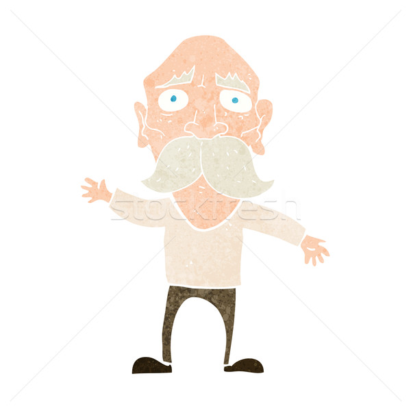 cartoon worried old man Stock photo © lineartestpilot