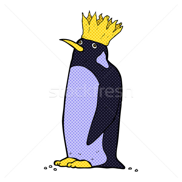 comic cartoon emperor penguin Stock photo © lineartestpilot