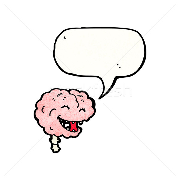 gross laughing brain cartoon Stock photo © lineartestpilot