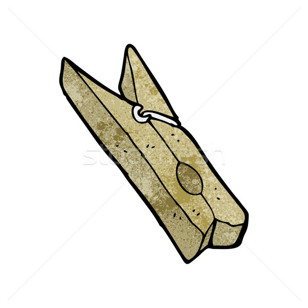 cartoon wooden peg Stock photo © lineartestpilot