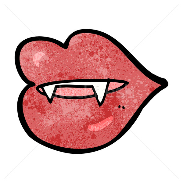 Cartoon вампир стороны дизайна рот губ Сток-фото © lineartestpilot