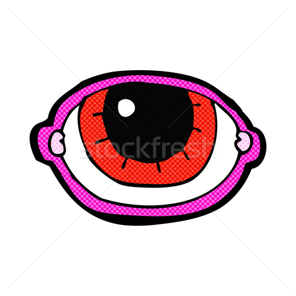 Komische cartoon staren oog retro Stockfoto © lineartestpilot