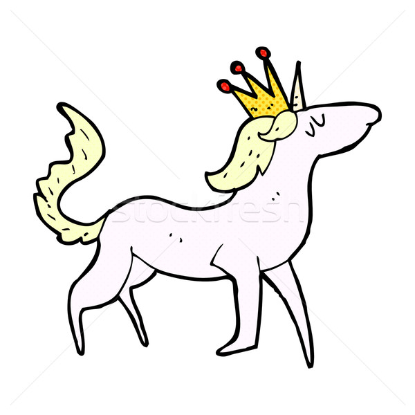 comic cartoon unicorn Stock photo © lineartestpilot