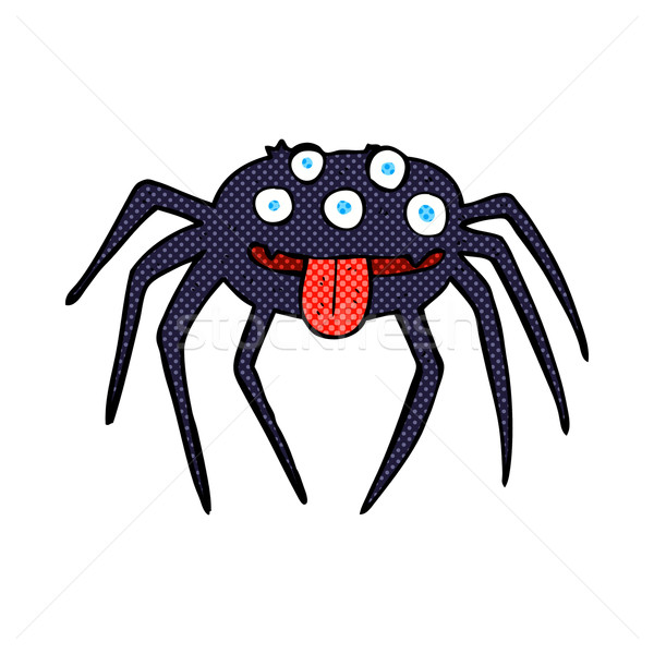 comic cartoon gross halloween spider Stock photo © lineartestpilot