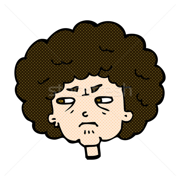 comic cartoon bitter old woman Stock photo © lineartestpilot