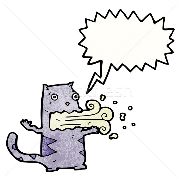 cartoon cat with bad breath Stock photo © lineartestpilot