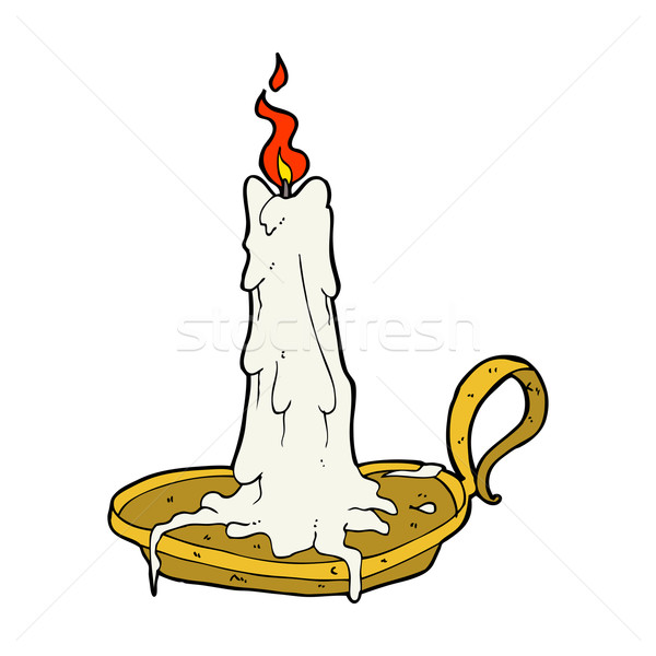 cartoon spooky dribbling candle Stock photo © lineartestpilot