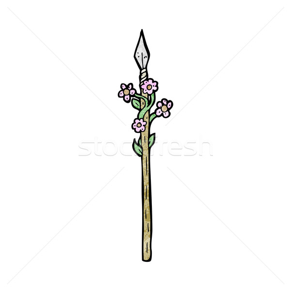 Cartoon floraison lance main design fou [[stock_photo]] © lineartestpilot