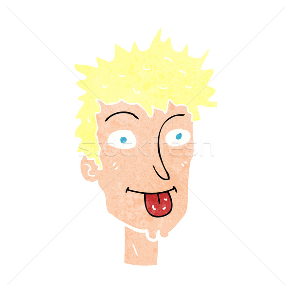 cartoon man sticking out tongue Stock photo © lineartestpilot