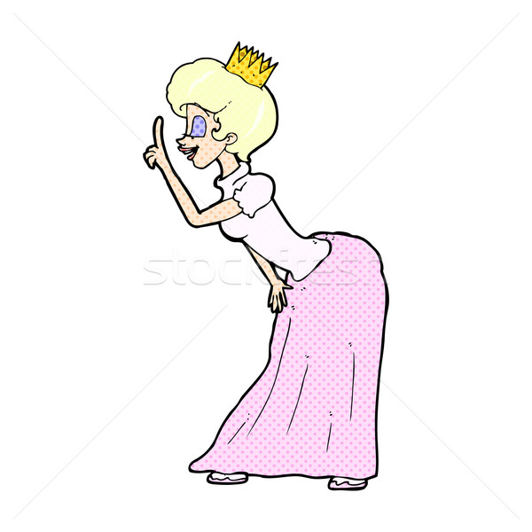 Komik karikatür prenses Retro stil Stok fotoğraf © lineartestpilot