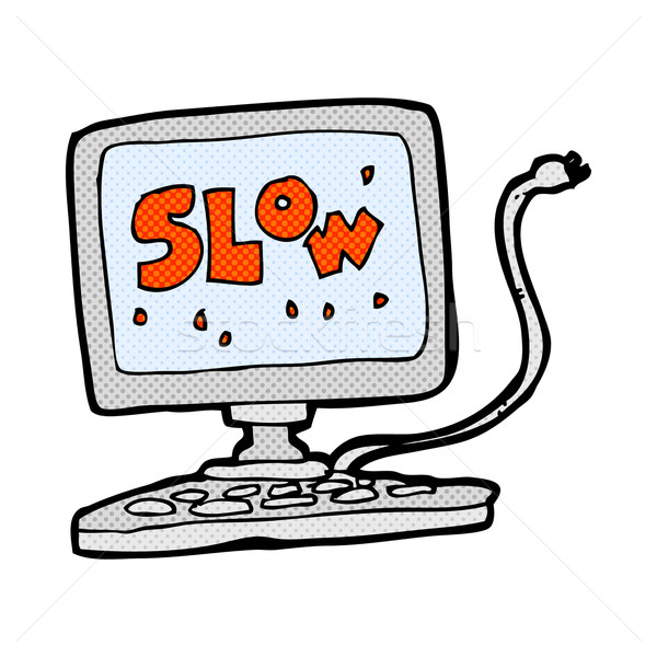 comic cartoon slow computer Stock photo © lineartestpilot