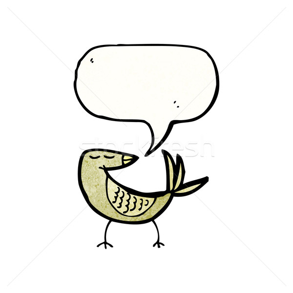 cartoon bird with speech bubble Stock photo © lineartestpilot