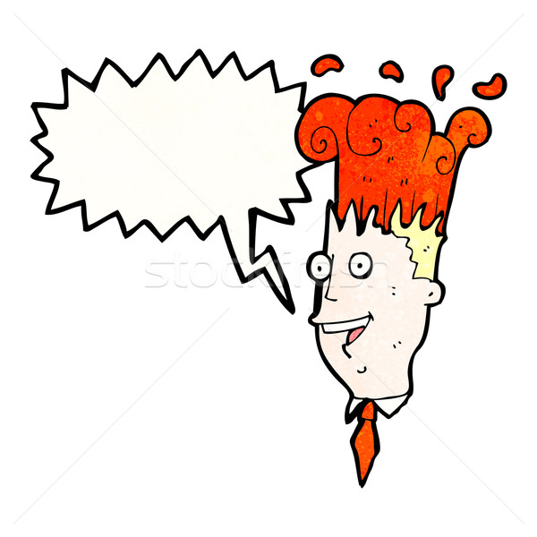 cartoon exploding head man Stock photo © lineartestpilot