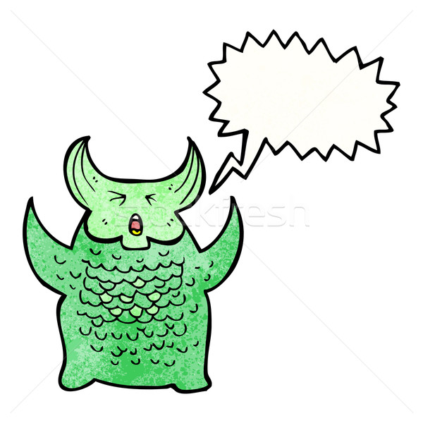 roaring monster cartoon Stock photo © lineartestpilot