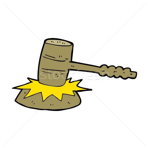 cartoon gavel banging Stock photo © lineartestpilot