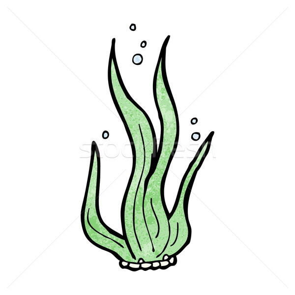 Desen animat alga mare proiect artă retro Imagine de stoc © lineartestpilot