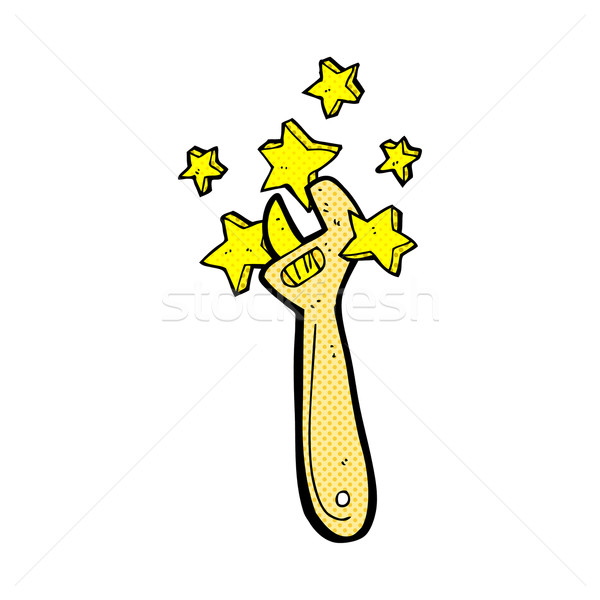 comic cartoon adjustable spanner Stock photo © lineartestpilot