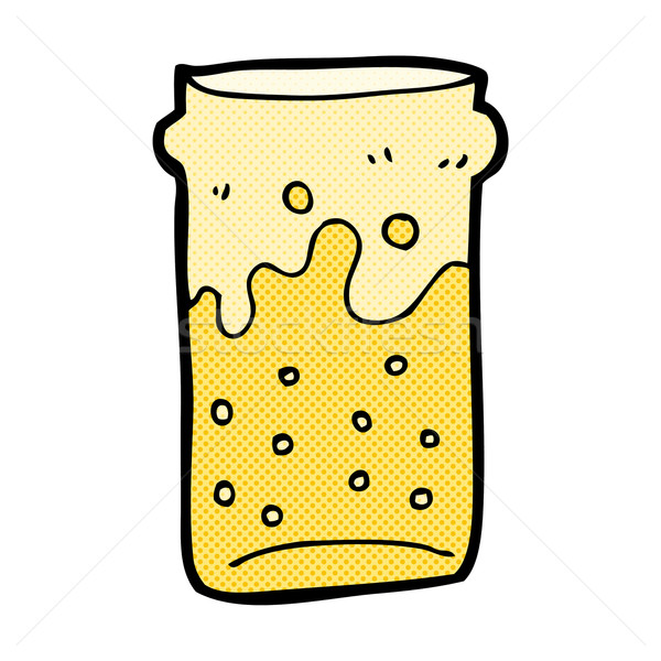Dessinées cartoon pinte bière rétro Photo stock © lineartestpilot